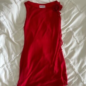 Princess Polly Mini Red Rose Dress